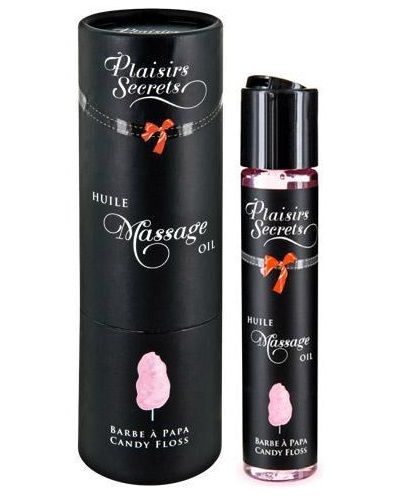 Массажное масло с ароматом сладкой ваты Huile de Massage Gourmande Barbe à Papa - 59 мл. - Plaisir Secret - купить с доставкой в Жуковском
