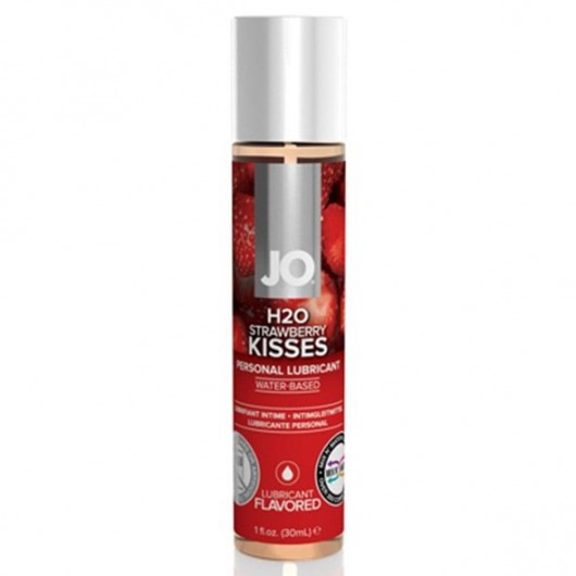 Смазка с ароматом клубники JO Flavored Strawberry Kiss - 30 мл. - System JO - купить с доставкой в Жуковском