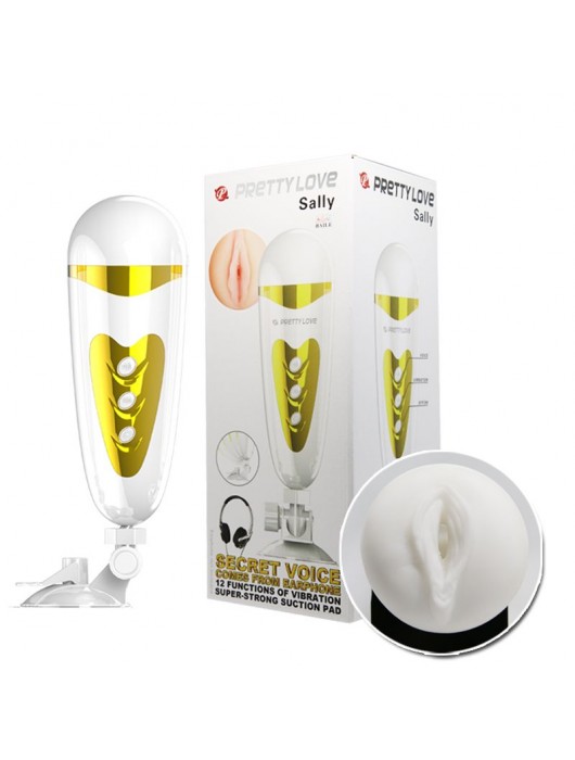 Мега-мастурбатор вагина Sally с вибрацией и голосом - Baile - в Жуковском купить с доставкой