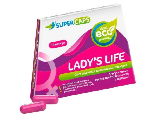 Возбуждающие капсулы Ladys Life - 14 капсул (0,35 гр.) - SuperCaps - купить с доставкой в Жуковском