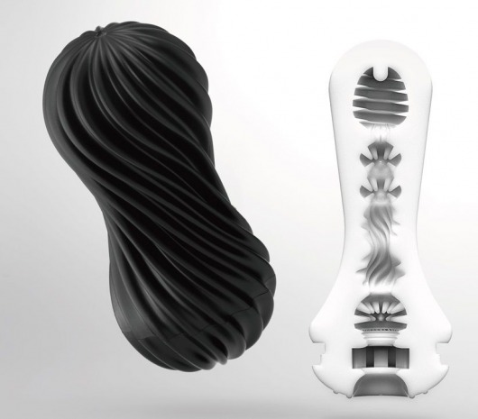 Мастурбатор FLEX Rocky Black с плотным рельефом - Tenga - в Жуковском купить с доставкой