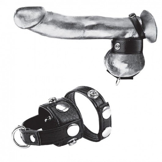 Утяжка для мошонки и пениса Cock Ring With 1  Ball Stretcher And Optional Weight Ring - BlueLine - купить с доставкой в Жуковском