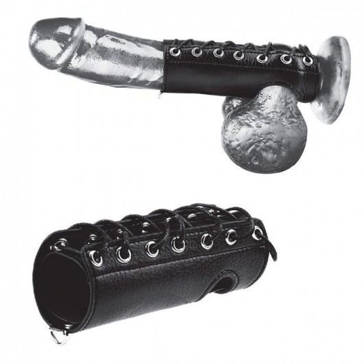 Сбруя на член на шнуровке 5  Cock Sheath - BlueLine - купить с доставкой в Жуковском