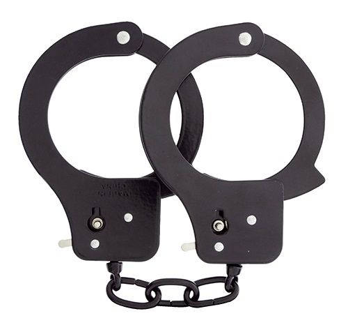 Чёрные наручники из листового металла BONDX METAL CUFFS BLACK - Dream Toys - купить с доставкой в Жуковском