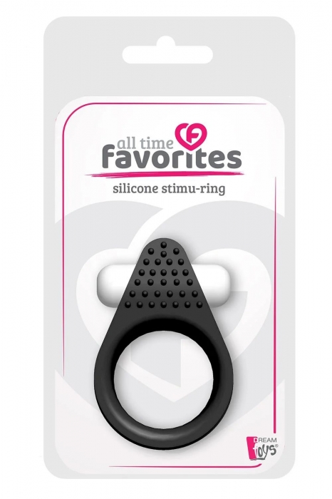 Чёрное эрекционное кольцо LIT-UP SILICONE STIMU RING 1 BLACK - Dream Toys - в Жуковском купить с доставкой