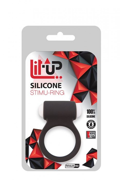 Чёрное эрекционное виброкольцо LIT-UP SILICONE STIMU RING 3 BLACK - Dream Toys - в Жуковском купить с доставкой