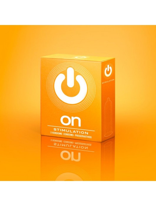 Презервативы ON) Stimulation с точками - 3 шт. - ON) - купить с доставкой в Жуковском