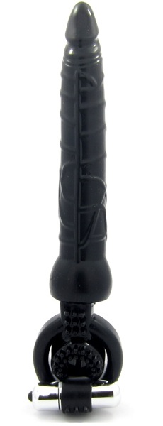 Черная вибронасадка с анальным стимулятором - ToyFa - в Жуковском купить с доставкой