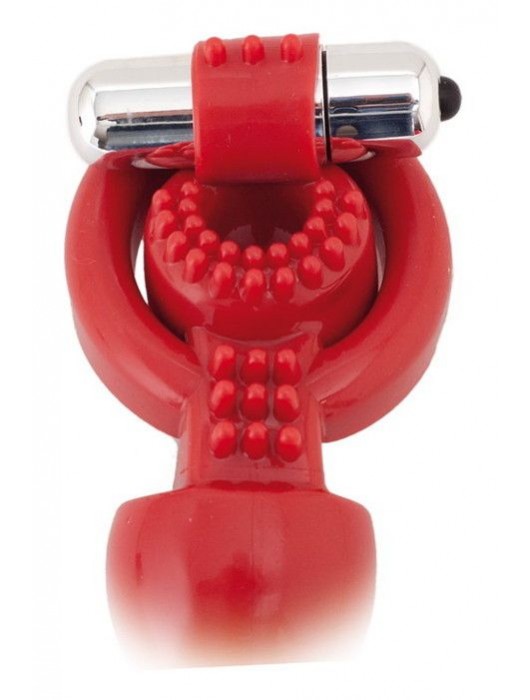 Красная вибронасадка с анальным стимулятором - ToyFa - в Жуковском купить с доставкой