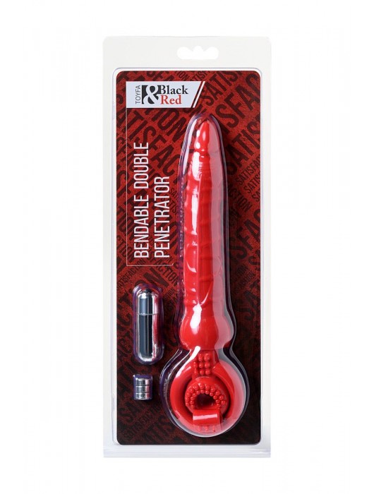 Красная вибронасадка с анальным стимулятором - ToyFa - в Жуковском купить с доставкой