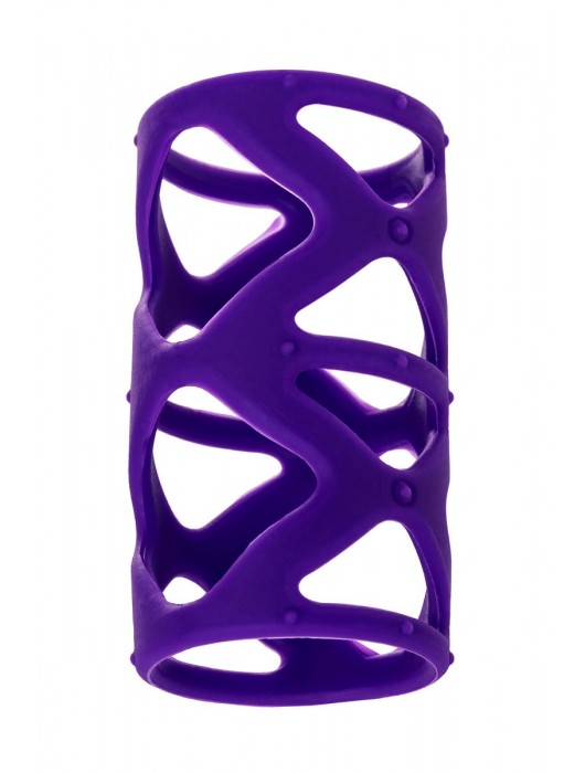 Фиолетовая насадка-сетка на пенис - 7,5 см. - A-toys - в Жуковском купить с доставкой
