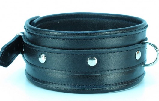 Ошейник из гладкой кожи - БДСМ Арсенал - купить с доставкой в Жуковском