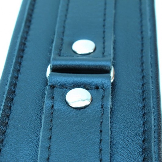 Ошейник из гладкой кожи - БДСМ Арсенал - купить с доставкой в Жуковском