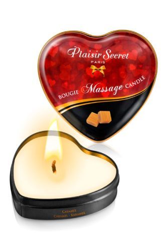 Массажная свеча с ароматом карамели Bougie Massage Candle - 35 мл. - Plaisir Secret - купить с доставкой в Жуковском