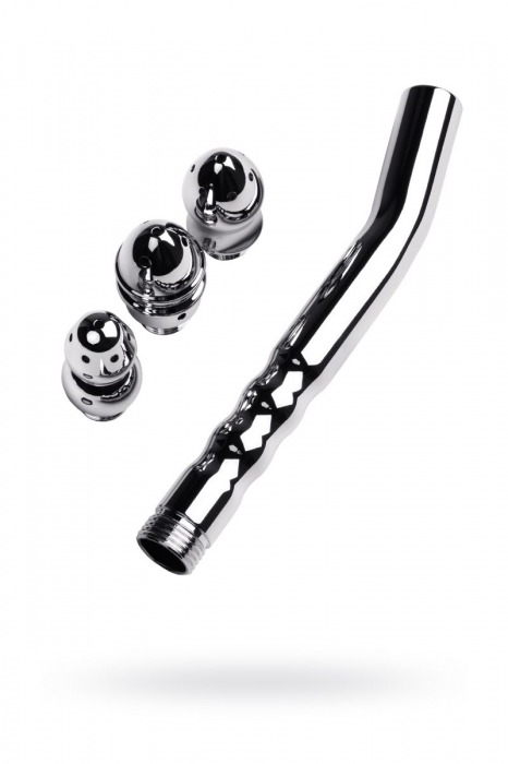 Металлический анальный душ с тремя насадками - ToyFa - купить с доставкой в Жуковском