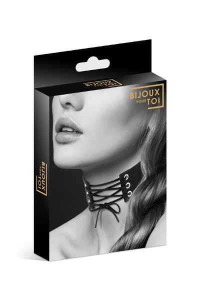 Оригинальный ошейник-чокер со шнуровкой - Bijoux Pour Toi - купить с доставкой в Жуковском