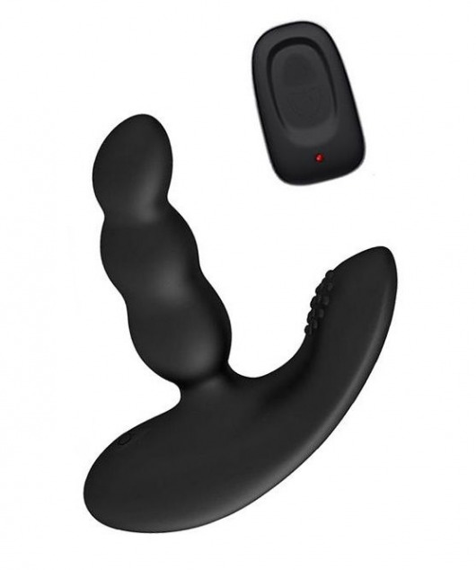 Черный силиконовый стимулятор простаты Levett Nitoc с пультом ДУ - Levett - в Жуковском купить с доставкой