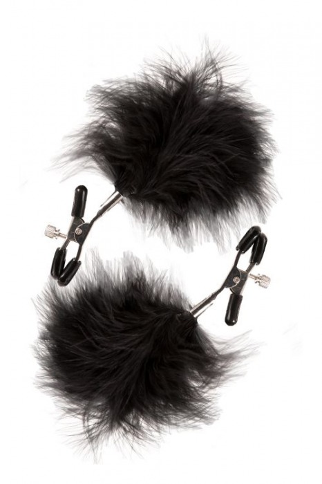 Зажимы для сосков с пухом FEATHERED NIPPLE CLAMPS - Blush Novelties - купить с доставкой в Жуковском