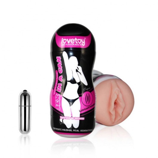 Мастурбатор-вагина Sex In A Can Vibra Vagina Tunnel - Lovetoy - в Жуковском купить с доставкой