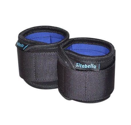 Неопреновые черно-синие наручники - Sitabella - купить с доставкой в Жуковском