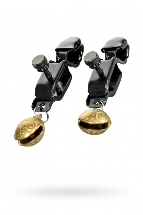 Черно-золотистые зажимы для сосков TOYFA Theatre - ToyFa - купить с доставкой в Жуковском