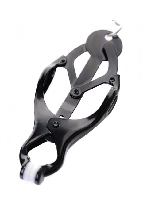 Черно-серебристые зажимы для сосков с кольцом для пениса TOYFA Metal - ToyFa - купить с доставкой в Жуковском