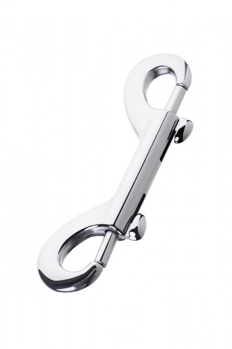 Серебристый двухсторонний карабин TOYFA Metal - ToyFa - купить с доставкой в Жуковском