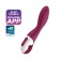 Малиновый вибромассажер для стимуляции G-точки Heated Thrill - 20,6 см. - Satisfyer купить в Жуковском с доставкой в Orgasmix.ru Малиновый вибромассажер для стимуляции G-точки Heated Thrill - 20,6 см. - Satisfyer