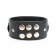 Черный кожаный ошейник с короткими шипами - БДСМ Арсенал - купить с доставкой в Жуковском