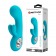 Бирюзовый вибратор Chris с клиторальным отростком - 15,4 см. - Baile купить в Жуковском с доставкой в Orgasmix.ru Бирюзовый вибратор Chris с клиторальным отростком - 15,4 см. - Baile